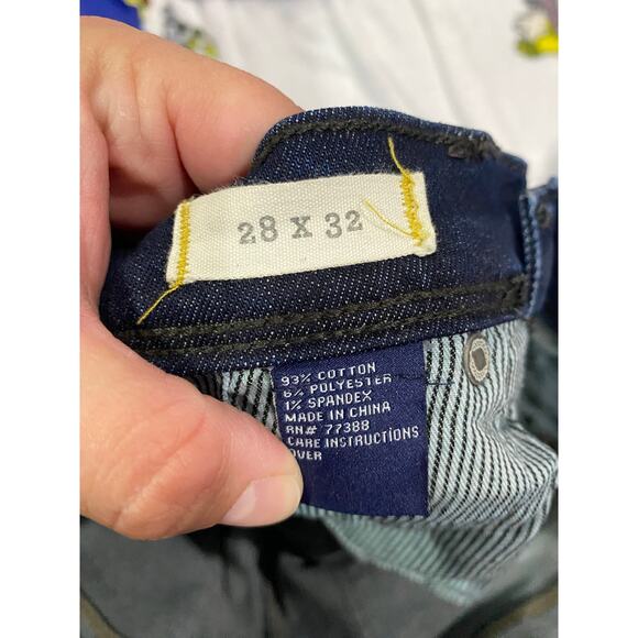 Madewell Women's Rail Straight Dark Wash Blue Jeans Sz 28 x 32 low rise - Picture 5 of 8